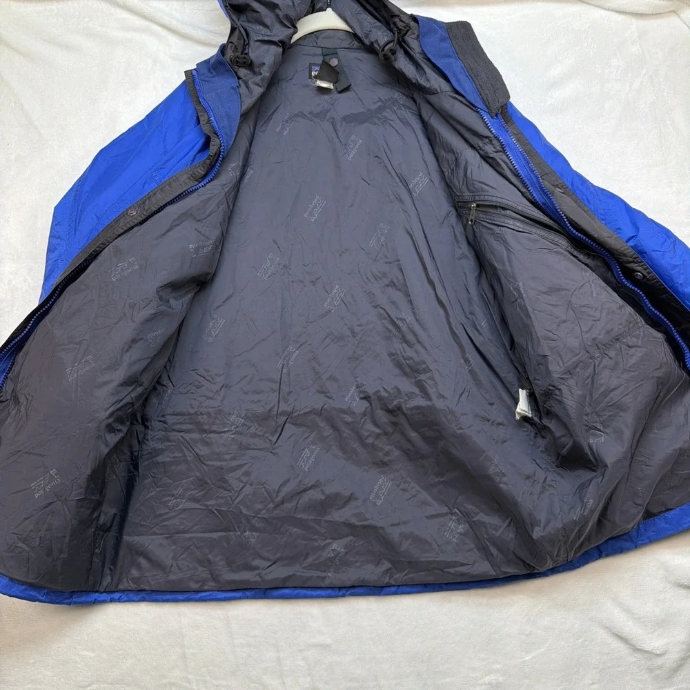 Patagonia‎ Kids Rain Jacket Blue Hooded Waterproof Vintage Size L 12